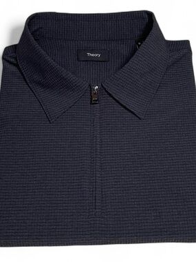 NWOT Theory Clyfford Air Grid Tech Quarter Zip Polo Shirt Men’s Size XL Zip Neck